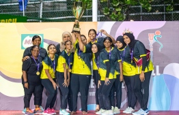 Kulhudhuffushi Youth and Recreation Club (KYRC) lifts the championship trophy