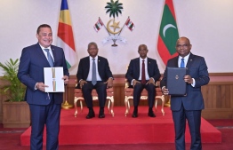Maldives signs four key agreements with Seychelles; including the Air Services and Visa Waiver agreements-- Photo: President's Office