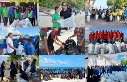 During the 'Maldives for the Ocean' nationwide clean-up event by Parley Maldives-- Photo: Twitter