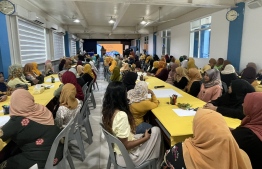 Female members of MDP at the meeting held to formulate the campaign manifesto-- Photo: MDP