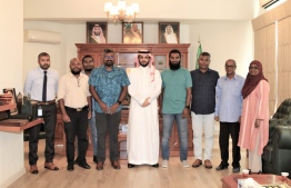 Saudi Ambassador to Maldives, Mutrek bin Abdullah Al-Ajaleen with pilgrims from the Maldives who are departing for Hajj this year at the expense of the Saudi King.