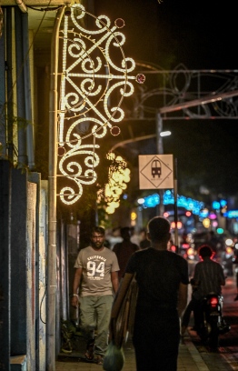 Decorative lights in Male', to celebrate Eid Al Adha -- Photo: Nishan Ali/ Mihaaru