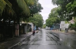 [File] Rainy weather in Addu City -- Photo: Mihaaru