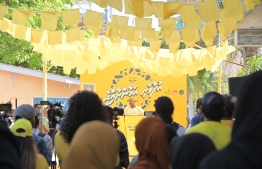 (FILE) President Solih at a campaign event on July 13, 2023 -- Photo: MDP