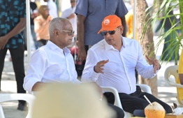MDA President and Meedhoo MP Ahmed Siyam Mohamed with Maldives President Ibrahim Mohamed Solih--