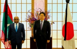 Minister of Foreign Affairs Abdulla Shahid meets with Japanese Foreign Minister during his visit to Japan in September last year -- File photo: Ministry of Foreign Affairs