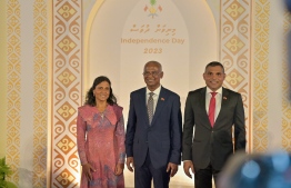 President Solih and Vice President Naseem at the Independence Day reception-- Photo: President's Office