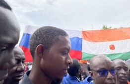 Supporters of the Nigerien defence and security forces gather during a demonstration outside the national assembly in Niamey on July 27, 2023. The head of Niger's armed forces on July 27, 2023 said he endorsed a declaration by troops who overnight announced they had taken power after detaining the country's elected president, Mohamed Bazoum.
"The military command of the Nigerien armed forces... has decided to subscribe to the declaration by the defence and security forces... in order to avoid a deadly confrontation between the various forces," said a statement signed by armed forces chief General Abdou Sidikou Issa. -- Photo: AFP