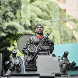 Maldives' military during the parade held on Thursday, July 27, 2023 to celebrate Independence Day -- Photo: Nishan Ali / Mihaaru