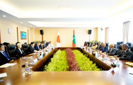 The meeting held between the heads of the Japanese and Maldives Foreign Ministry -- Photo: Foreign Ministry
