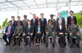 Japanese Foreign Minister along with Minister of Defense Mariya Ahmed Didi during the handover ceremony-- Photo: Embassy of Japan
