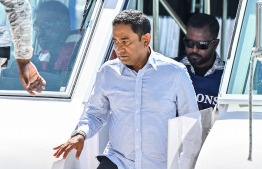 Former President Abdulla Yameen brought by Maldives Correctional Service for Friday's Supreme Court hearing-- Photo: Fayaz Moosa | Mihaaru