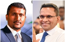 Mohamed Nazim (R) and his running mate Dr. Adeel