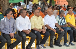 During President Solih's campaign rally at Meedhoo-- Photo: MDP