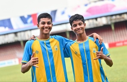 Ethan Ibrahim Zaki (R) and Mohamed Ilan Imran (L) during the match -- Photo: Nishan Ali