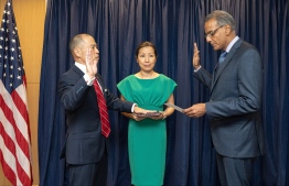 Hugo Yeu-Ho Yon; the first-ever US ambassador to the Maldives swears in-- Photo: US Department of State
