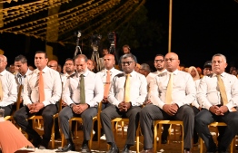 Some of the attendees at the rally held in Baa atoll Thulhaadhoo on Monday evening -- Photo: MDP