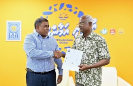 Minister of Tourism Dr. Abdulla Mausoom, who was a member of Qasim Ibrahim's Jumhooree Party (JP) officially joins ruling Maldivian Democratic Party (MDP)-- Photo: MDP