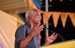 President Ibrahim Mohamed Solih pledged to increase tourism activities in Thaa atoll-- Photo: MDP