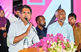 Saeed claimed former president Abdulla Yameen wishes to participate in PPM/PNC coalition candidate Dr. Muizzu's campaign efforts-- Photo: Fayaz Moosa | Mihaaru