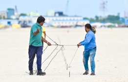 Plots allocated from the reclaimed land of Gulhifalhu-- Photo: Mihaaru