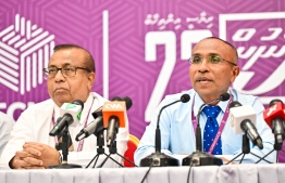 Some members of the Elections Commission.-- Photo: Mihaaru