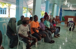 Voters at Vaavu atoll Keyodhoo polling station-- Photo: Mihaaru Reader