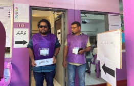 Polling closes at Ghiyasuddin International School at 4:00 p.m. on Saturday afternoon, as scheduled-- Photo: Mariyam Shana | Mihaaru