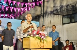PPM/PNC coalition candidate and Male' City Mayor Dr. Mohamed Muizzu--