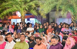 Members attend the campaign rally held on Friday evening where over 300 new members joined PPM-- Photo: Nishan Ali