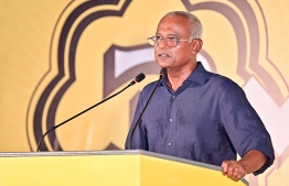 (FILE) President Ibrahim Mohamed Solih at a campaign event on September 26, 2023: following the loss of the second round of the presidential election, President Solih congratulated President Elect Dr. Muizzu via post on X -- Photo: Fayaz Moosa / Mihaaru