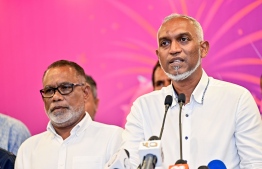 [File] President-elect Dr. Muizzu and former PNC leader Abdul Raheem: Dr. Muizzu has been elected as leader of PNC and Abdul Raheem has been elected as the party's chairperson