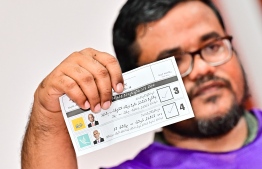 Invalid ballot cast in the second round of the presidential election held on Saturday. Photo: Nishan Ali / Mihaaru