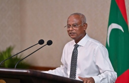 President Ibrahim Mohamed Solih during the first post-election press conference-- Photo: President's Office