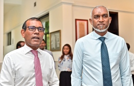 Dr. Muizzu meeting Speaker Mohamed Nasheed