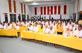 MDP national council members held the assembly to make a decision about the parliament's referendum resolution-- Photo: Nishan Ali | Mihaaru