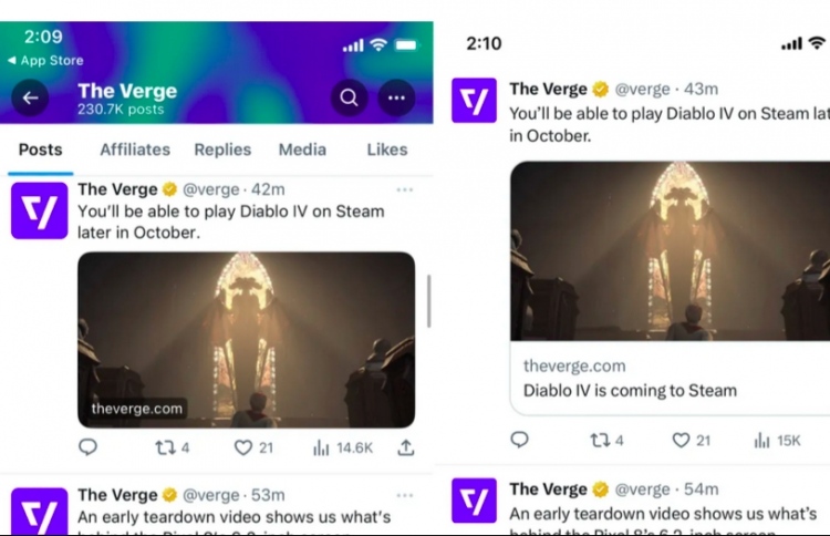 އެކްސްގައި ހެޑްލައިން ނުފެންނަ ގޮތް ހަދައިފި