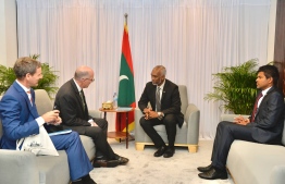 President-elect Dr. Mohamed Muizzu meets with Australian Ambassador to the Maldives David Jessup-- Photo: President-elect's office