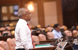 MP Hassan Latheef claimed Fenaka Corporation owed millions to contractors, and had 31 different corruption cases amounting to MVR 72 million lodged in ACC-- Photo: People's Majilis