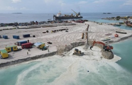 Reclamation work being conducted in Hulhumale' Phase 3 -- Photo: Urbanco