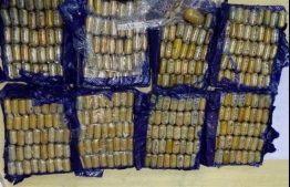 Drugs smuggled to the Maldives via courier; the three shipments totaling 8 kilograms of drugs have a street value of over MVR 8 million-- Photo: Customs