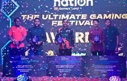 Winners at the Ooredoo Gaming Festival --  Photo: Fayaz Moosa / Mihaaru