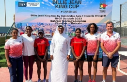 Maldives' Women's Team that participated in the Billie Jean King Cup.-- Photo: Tennis Association