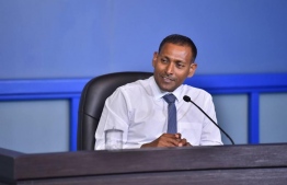 Prosecutor General Hussain Shameem at Tuesday's press conference.-- Photo: President's Office