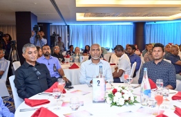 President Elect Muizzu, Vice President Elect Hussain and some Maldivian entrepreneurs.-- Photo: Nishan Ali / Mihaaru
