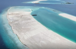 Photo from when land reclamation was completed on Area B of Thilafushi Phase 2.-- Photo: Urbanco
