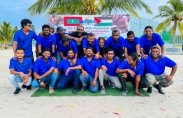 STELCO staff who led the donation drive for the Palestine fund in AA. Himandhoo.-- Photo: STELCO