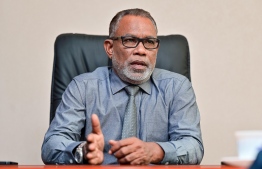 PNC Chairperson Abdul Raheem Abdulla who led the opposition coalition's campaign efforts to elect Dr. Mohamed Muizzu for presidency-- Photo: Mihaaru