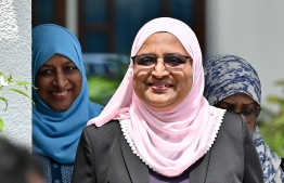 Azima Shakoor, the legal representative of PPM/PNC coalition that intervened into the constitutional lawsuit-- Photo: Mihaaru