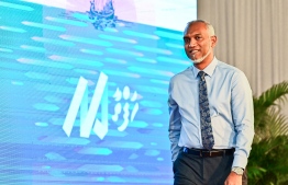 Dr. Mohamed Muizzu reveals the planned initiatives for the first 100 days of his administration dubbed 'Week 14' on Wednesday evening-- Photo: Mihaaru